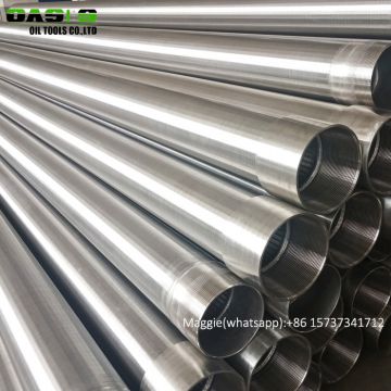 Wedge Wire Stainless Steel Screen 8inch Pipe size heavy duty screen with BTC thread coupling