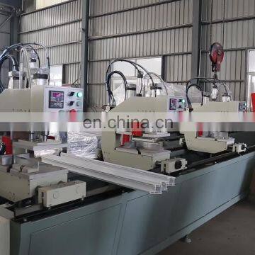 Double head welding machine for PVC window frames used