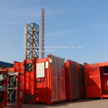 SC200 single cage 2t construction hoist frequency type with Schneider invertor VFD used in Myanmar