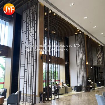 JFYY002 Interior Decor Laser Cut Screen Partition Gold Stainless Steel Living  Chinese Screens Room Dividers