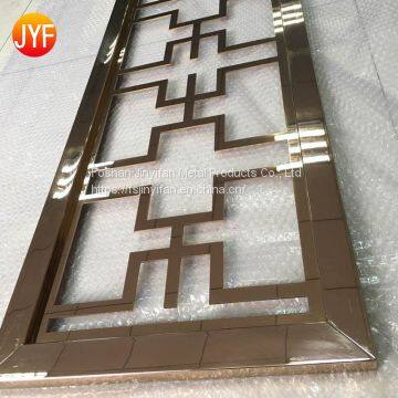 Multifunctional Indoor Decorative Room Divider Movable Laser Cut Metal Partition Screen photo-3