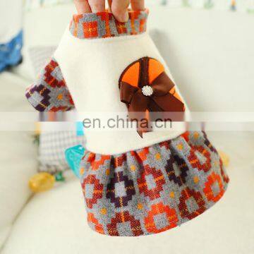 Pet Products Clothes Small Dogs Pet Products Tweed Skirt With Bow Tie Dog Clothes photo-5