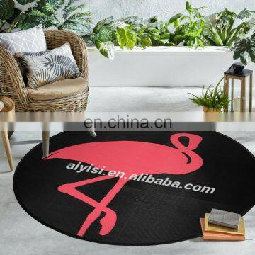Flamingo 7x7' Round Beach Mat Reversible Polypropylene Outdoor Rug Patio Picnic Mats photo-7
