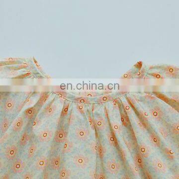 X1053/Toddler Girl Dresses Flower Printed Shirts Custom High Quality Summer Baby Girls Dress photo-3
