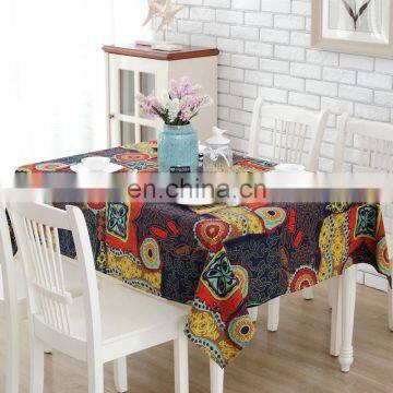 Rectangle Table Cover Medallion&Native American Pattern Tablecloth Cotton Linen Table Cloth