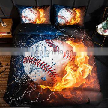Wholesale Sports Ball 3d Printed Bedding Sheets Microfiber Duvet Cover Bed Sheet Set Bed Linen Pillowcases Bedding+set photo-6