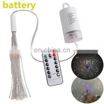 Led Fairy Garland Twinkle Light Festival Hanging Firework Starburst Remote String Lights Christmas Wedding Outdoor Decor photo-3