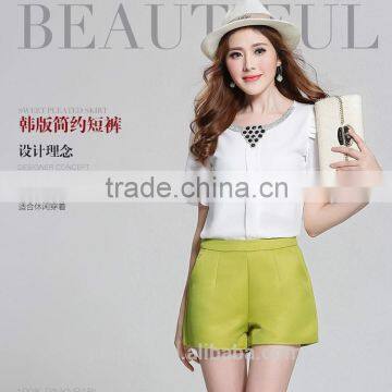 OEM Plus Size Clothing 2015 Lates Ladies Wide Leg Shorts