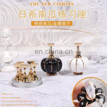 2020 New Magnet Pumpkin Shape Nail Art Display Set Nail Practice Holder Manicure Tool photo-2