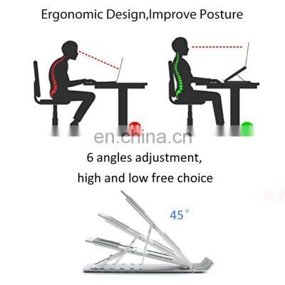 Best Selling Portable With Adjustable Aluminum Stand for Laptop Notebook /tablet pc /smart Phone Holder Folding Stands photo-2
