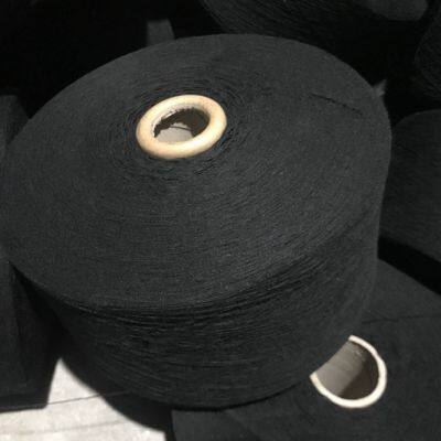 high cylinder black Ne6s Open end blended cotton poly Recycled yarn cotton yarn for working gloves