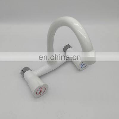 Wall Mount Kitchen Basin Double Handle Kitchen Mixer Faucet Water Plastic Faucet photo-4