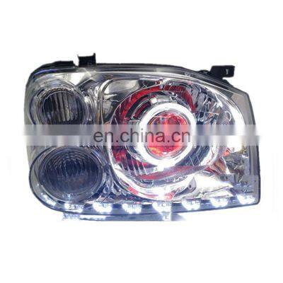 LED headlight assembly angel eye daytime running light car body parts for nissan headlamp with turn signal