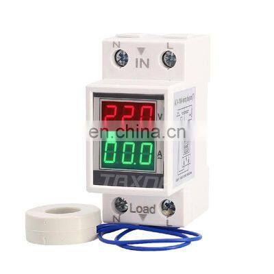 D37-2042 DIN Rail Digital Meter AC 80-300V 0-100A Ammeter Voltmeter Red Green LED Voltage Current Meter Multimeter