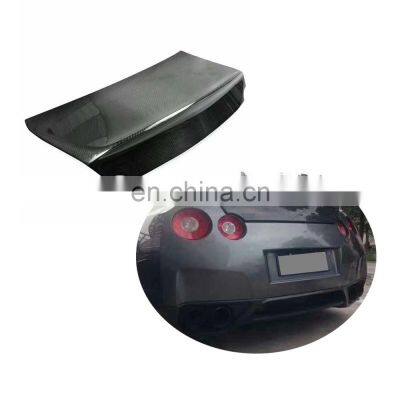 For Nissan GTR R35 Carbon Fiber Rear Boot Trunk Lid D Style