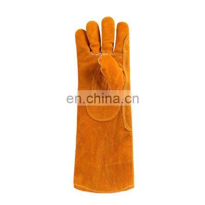 Factory wholesale top welder gloves cow goat leather leather impact resistant argon welding gloves hot products