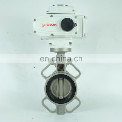 electric actuator wafer water flow control valve dc 12v 1/2 3/4 inch hard seal electronic ss304 EPDM sealing butterfly valve