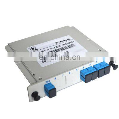 Best selling plug shell v-groove rack mount 1*32 price 1x4 fiber plc sus splitter