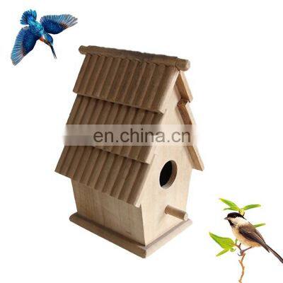 customized eco-friendly small wooden bird house practical birds cages