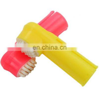 High Quality Eco-friendly Toothbrush Dog Brush Addition Bad Breath Tartar Teeth Care Dog Cat Cleaning Mouth