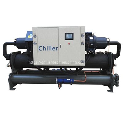 Competitive Price  100TR 350KW Water cooled screw chiller with Two Hanbell Screw Compressors