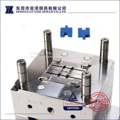 high precision plastic injection mold for PES GF15% RAL9005 moving contact base