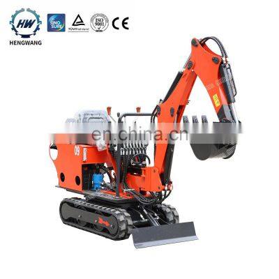 crawler steel Shandong new mini hydro diesel epa cheap home use mini excavators 900 kg with accessories