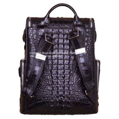 Crocodile Leather Men's Backpack Large Capacity Business Casual Computer Backpack photo-3