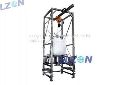 Ton bag unloading and feeding station