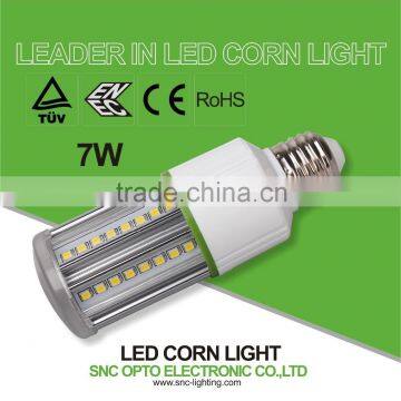 SNC ENEC/TUV/CE/RoHS 7w led corn light 2700k-6500k