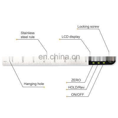 SHAHE 0-300mm Digital Angle Ruler Stainless Steel Electronic Angle Meter Digital Protractor Digital Inclinometer photo-2