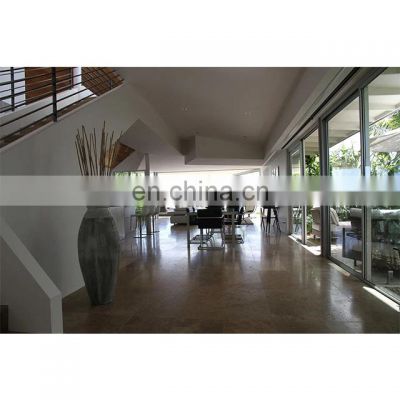 Large double glazed tempered aluminum door glass floor sliding doors and windows