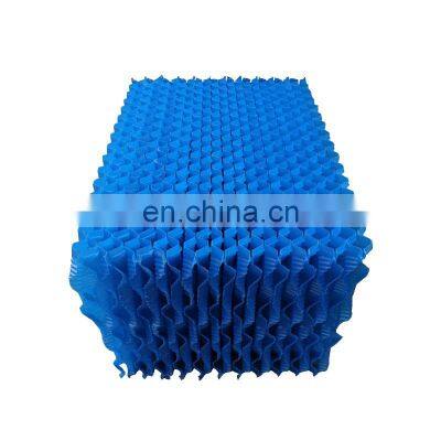 Cooling Tower Infill OEM High Strength Customized PVC 1000mm*750mm Blue Cooling Tower Fill