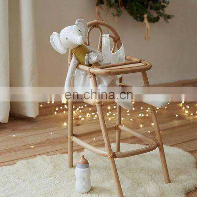 High Quality Rattan Feeding Chair Kids Furniture Retro Boho Child Dinning Chair Best Price Vietnam Manufacturer Wholesale photo-2