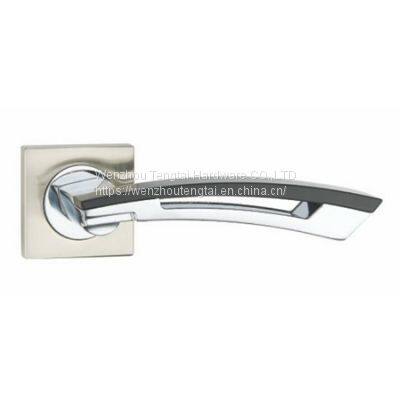 Internal External aluminum Door Handle for European Wooden Door Mortise Lock Hardware