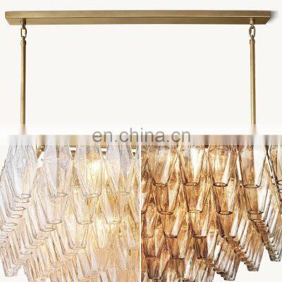 Exquisite Modern Luxury Diamond-Cylindrical Crystal Pendant Chandelier for Living Dining Room Kitchen Island Foyer Bedroom