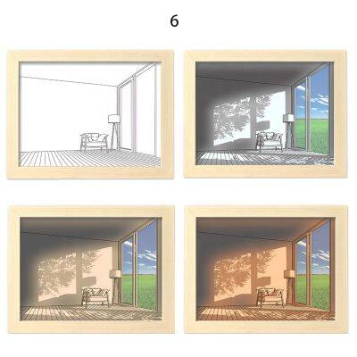 Hot Sale Sunshine Wall Art Light Lamp Painting Brightness Adjustable LED Light and Shadow Decorative Painting for Decor photo-6