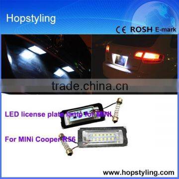 LED license plate lamp China factory for R56 canbus license plate lamp No error code car led light emark