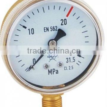 63mm oxygen pressure gauge in screw plastic window