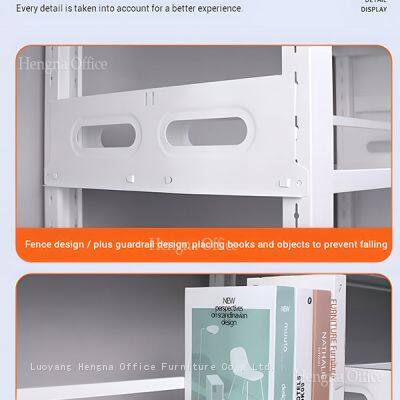 Metal Bookselves Without Back Heavy Duty Moluduler Units Library- - Double Sided Modular Book Stacks With Adjustable Shelves photo-5