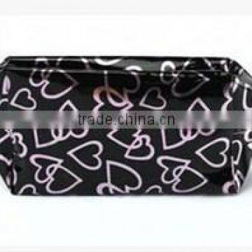 fancy black pvc cosmetic bags plastic storage bags