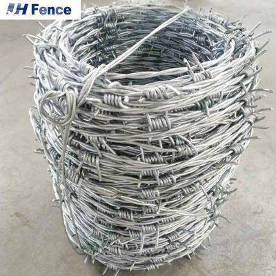 Wholesale BWG 12 14 16 18 Gauge 1000 N Double Strand Wire Fence Galvanized Razor Barbed Wire Coil photo-5