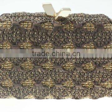 crocheted straw evening bags weave/woven