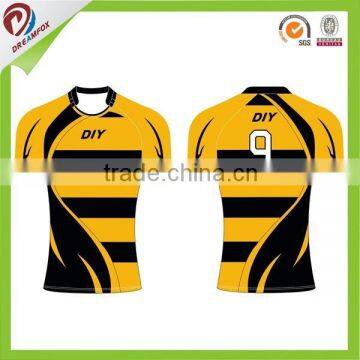 Custom Sublimation printing singlet rugby sleeveless jersey wholesales