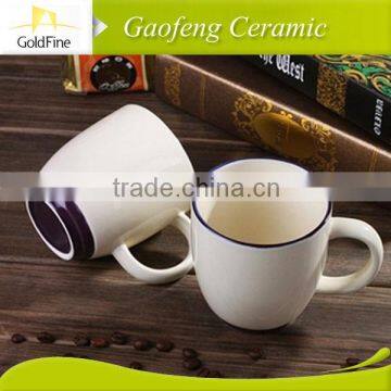 Ceramic sublimation galzed mug with heart handle