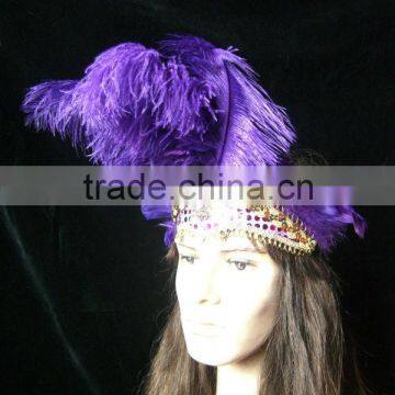 Carnival Indian Headdress with Purple Feather