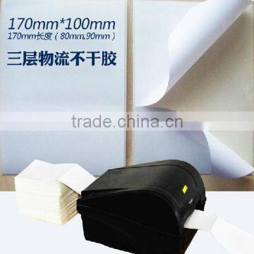 self-adhesive semi glossy label paper with water based printing