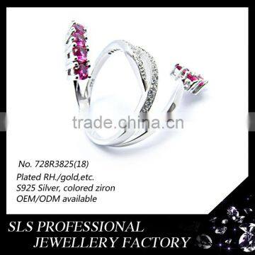 Jewelry Mood Rings With Ruby Stones Long Ring for Girls Fashion Finger Rings Silver 925 photo-3