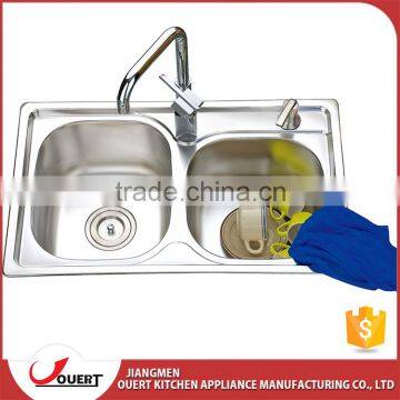 CUPC approval kitchen accessories stainless steel topmount farmhouse double hand wash stainless sink