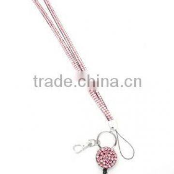 Retractable ID Badge Holder Crystal Decorative Lanyard Rhinestone Lanyard Strap photo-5